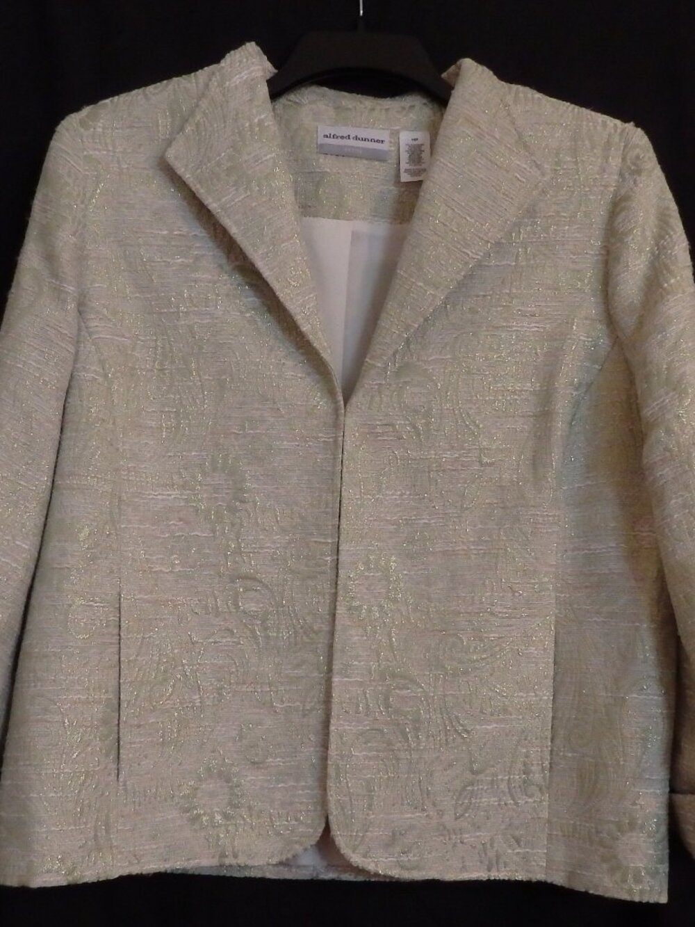 Alfred Dunner Green Patterned Blazer